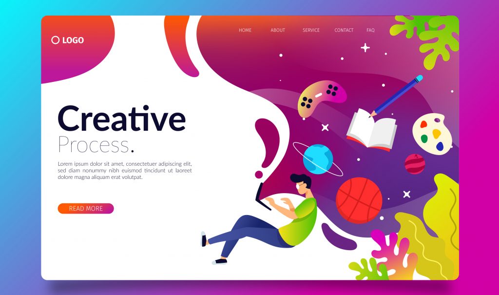 Gradient Creative Landing Page