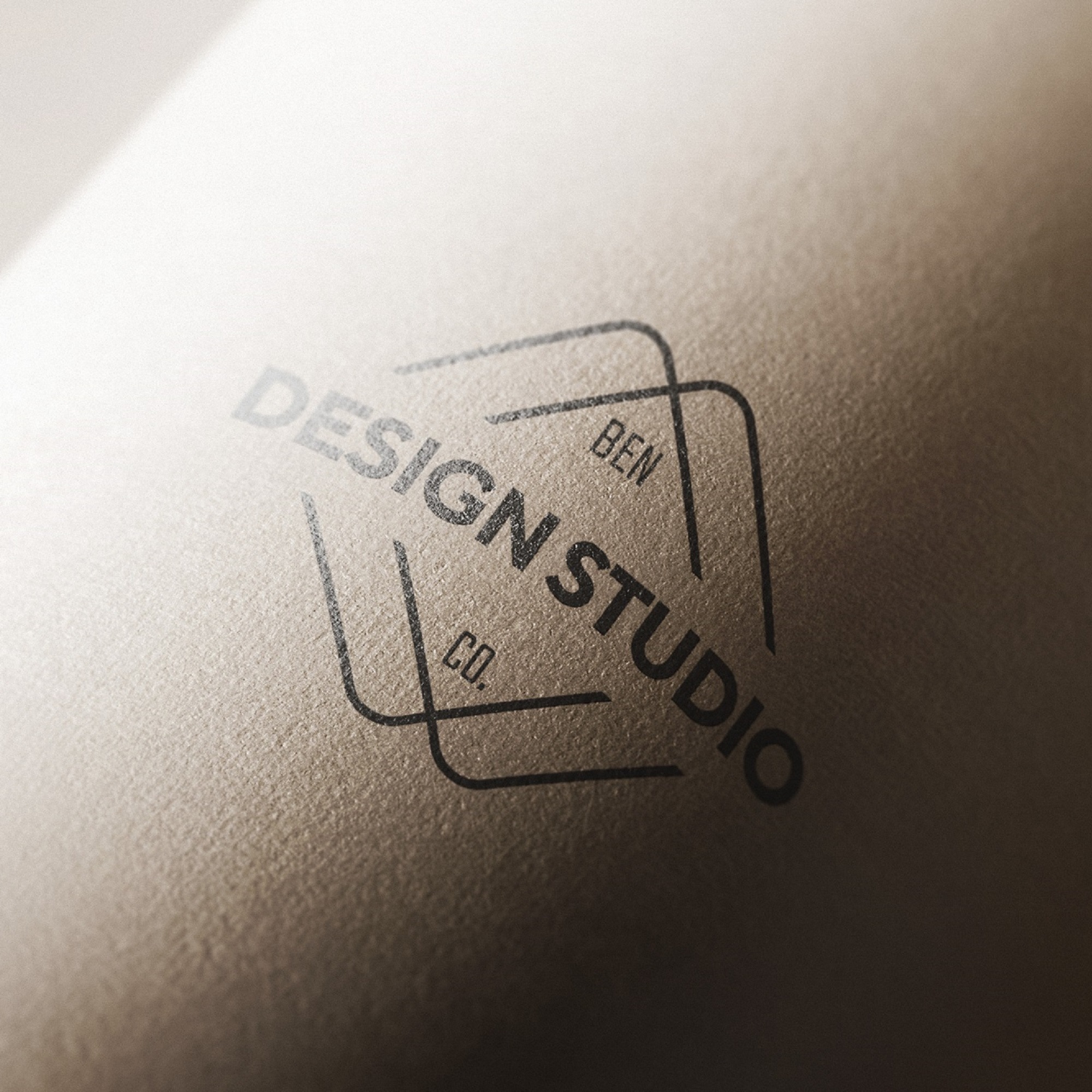Logo mockup on a piece of paper