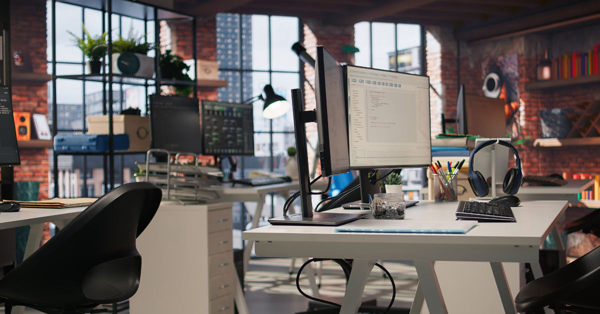 Professional creative agency office.