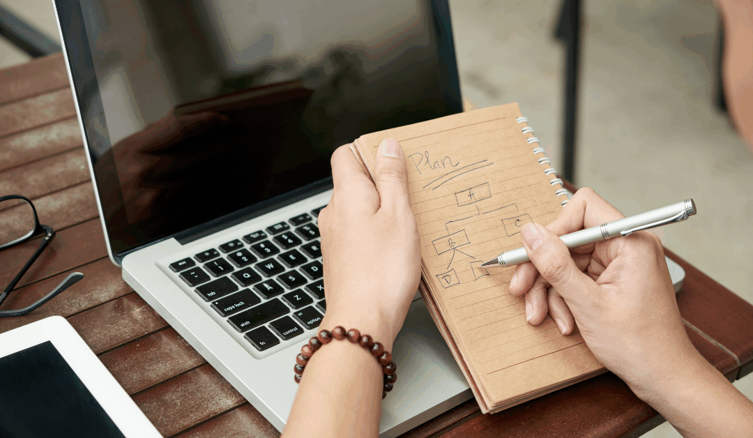 SEO specialist planning an on-page SEO checklist.