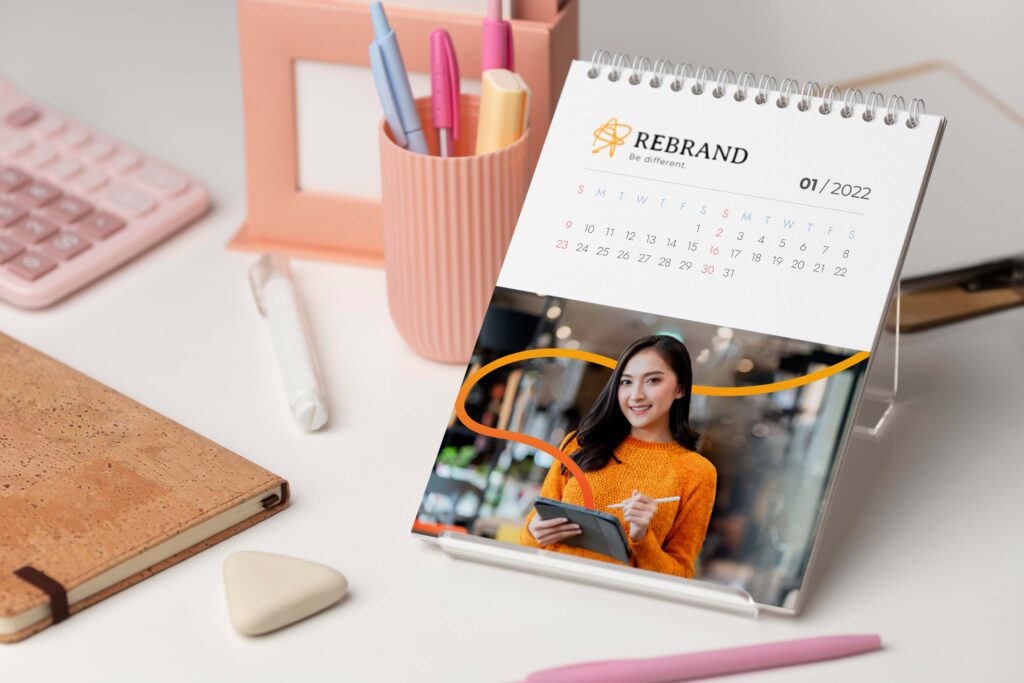 Corporate desk calendar design