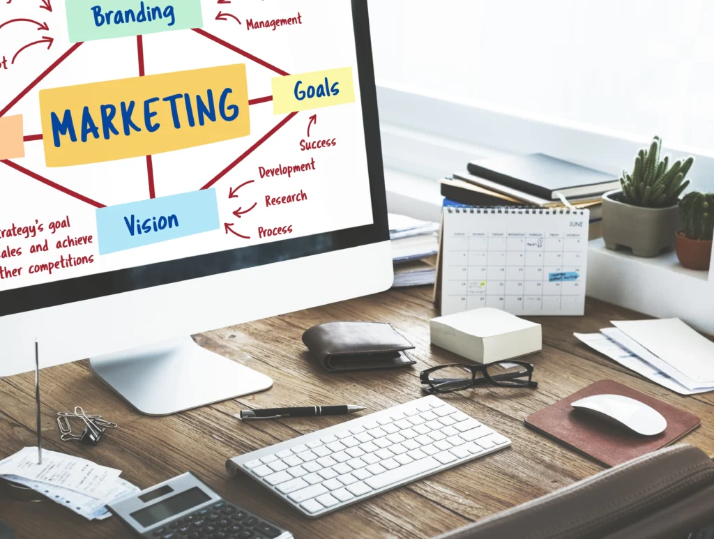 Marketing and branding planning concept